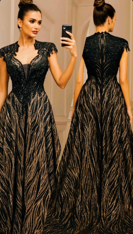 پیراهن مجلسی زنانه بلند سایز بزرگ